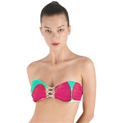 Two Hearts Twist Bandeau Bikini Top by essentialimage