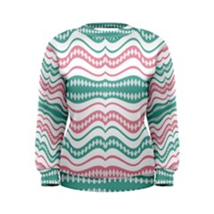 Waving Lines Vivid Pattern Women s Sweatshirt