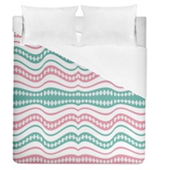 Waving Lines Vivid Pattern Duvet Cover (queen Size) by dflcprintsclothing