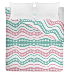 Waving Lines Vivid Pattern Duvet Cover Double Side (queen Size) by dflcprintsclothing