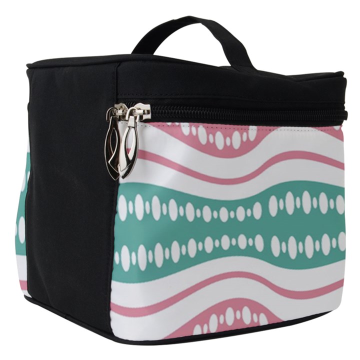 Waving Lines Vivid Pattern Make Up Travel Bag (Small)