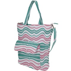 Waving Lines Vivid Pattern Shoulder Tote Bag by dflcprintsclothing