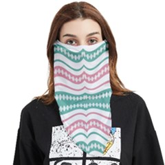 Waving Lines Vivid Pattern Face Covering Bandana (triangle)