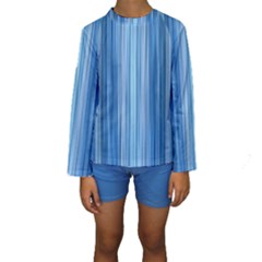 Ambient 1 In Blue Kids  Long Sleeve Swimwear by bruzer