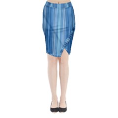 Ambient 1 In Blue Midi Wrap Pencil Skirt by bruzer