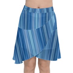 Ambient 1 In Blue Chiffon Wrap Front Skirt by bruzer