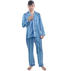 Ambient 1 In Blue Men s Long Sleeve Satin Pajamas Set by bruzer