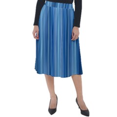 Ambient 1 In Blue Classic Velour Midi Skirt  by bruzer