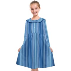 Ambient 1 In Blue Kids  Midi Sailor Dress by bruzer