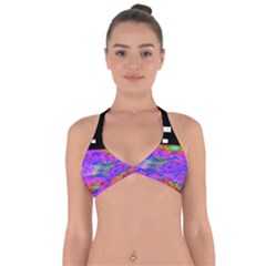 Fractal Flower Halter Neck Bikini Top by Sparkle