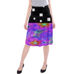 Fractal Flower Midi Beach Skirt by Sparkle