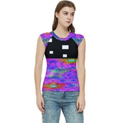 Fractal Flower Women s Raglan Cap Sleeve Tee