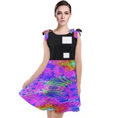 Fractal Flower Tie Up Tunic Dress by Sparkle