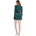 Digital Handdraw Floral Velvet Wrap Crop Top and Shorts Set View2