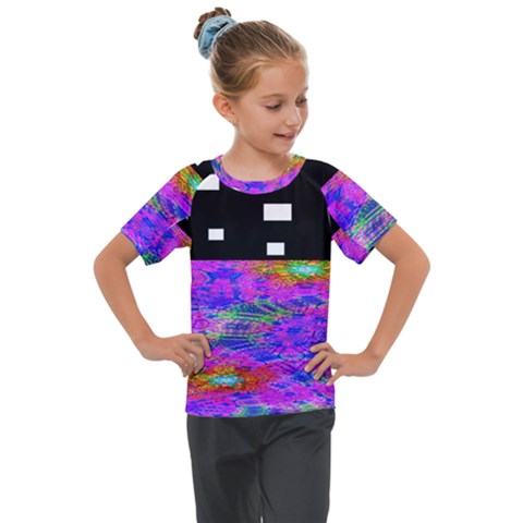 Fractal Flower Kids  Mesh Piece Tee by Sparkle