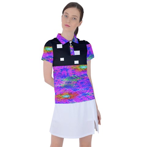 Fractal Flower Women s Polo Tee by Sparkle