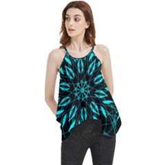 Digital Handdraw Floral Flowy Camisole Tank Top