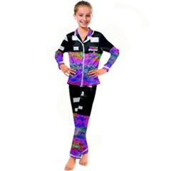 Fractal Flower Kid s Satin Long Sleeve Pajamas Set