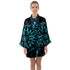 Digital Handdraw Floral Long Sleeve Satin Kimono by Sparkle