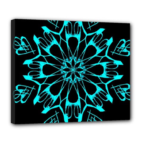 Digital Handdraw Floral Deluxe Canvas 24  X 20  (stretched) by Sparkle