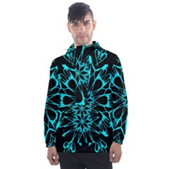 Digital Handdraw Floral Men s Front Pocket Pullover Windbreaker