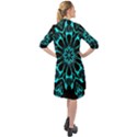 Digital Handdraw Floral Long Sleeve Mini Shirt Dress View2