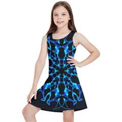 Digital Handdraw Floral Kids  Lightweight Sleeveless Dress