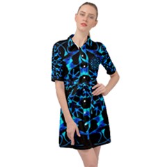 Digital Handdraw Floral Belted Shirt Dress by Sparkle