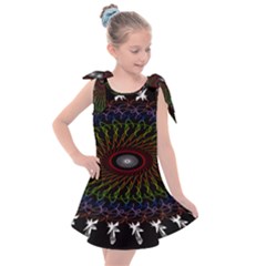 Digital Handdraw Floral Kids  Tie Up Tunic Dress by Sparkle