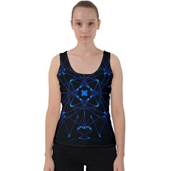 Digital Handdraw Floral Velvet Tank Top by Sparkle