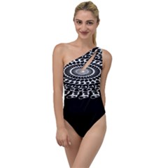 Digital Handdraw Floral To One Side Swimsuit by Sparkle