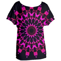 Digital Handdraw Floral Women s Oversized Tee