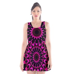 Digital Handdraw Floral Scoop Neck Skater Dress by Sparkle