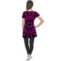 Digital Handdraw Floral Puff Sleeve Tunic Top View2