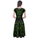 Digital Handdraw Floral Cap Sleeve Wrap Front Dress View2