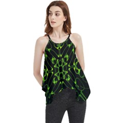 Digital Handdraw Floral Flowy Camisole Tank Top by Sparkle