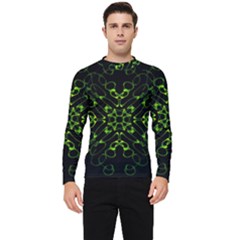 Digital Handdraw Floral Men s Long Sleeve Rash Guard