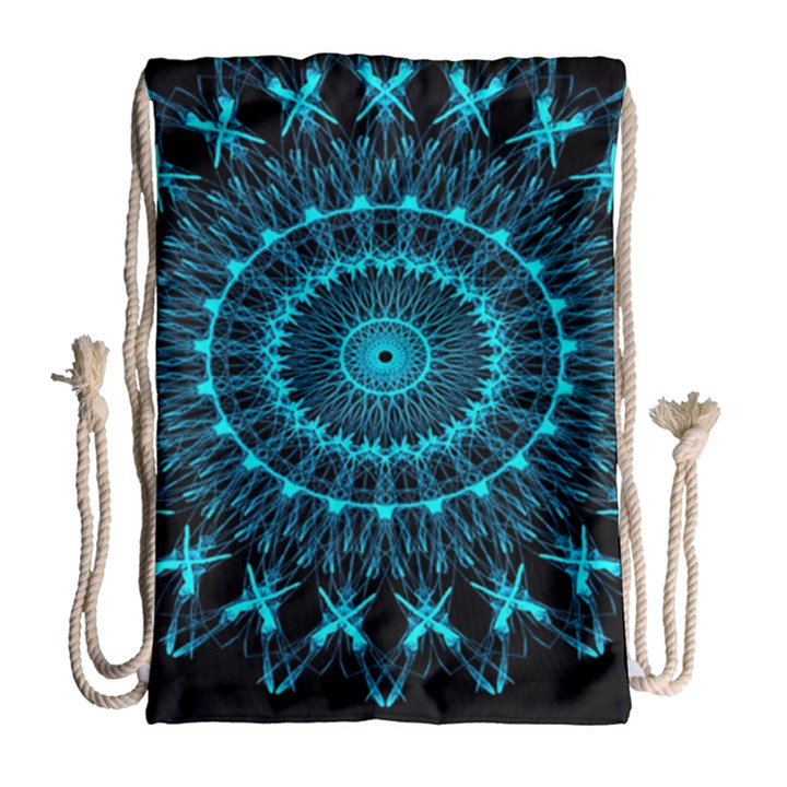 Digital Handdraw Floral Drawstring Bag (Large)