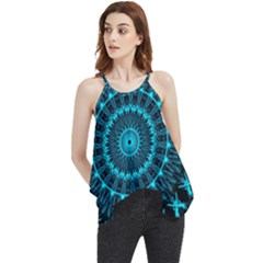 Digital Handdraw Floral Flowy Camisole Tank Top