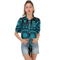 Digital Handdraw Floral Tie Front Shirt  by Sparkle