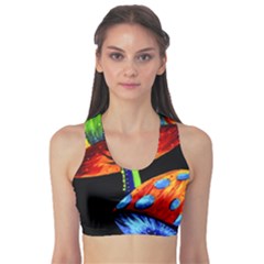 Mushroom Painting  Sports Bra by AstralArtistV