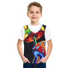 Mushroom Painting  Kids  Basketball Tank Top by AstralArtistV