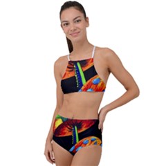 Mushroom Painting  High Waist Tankini Set by AstralArtistV