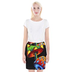 Mushroom Painting  Braces Suspender Skirt