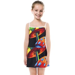 Mushroom Painting  Kids  Summer Sun Dress by AstralArtistV