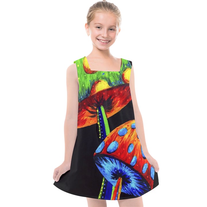 Mushroom Painting  Kids  Cross Back Dress