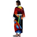 Mushroom Painting  Maxi Satin Kimono View2