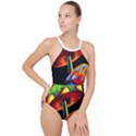 Mushroom Painting  High Neck One Piece Swimsuit View1