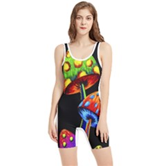 Mushroom Painting  Women s Wrestling Singlet by AstralArtistV