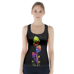 Mushroom Painting Racer Back Sports Top by AstralArtistV